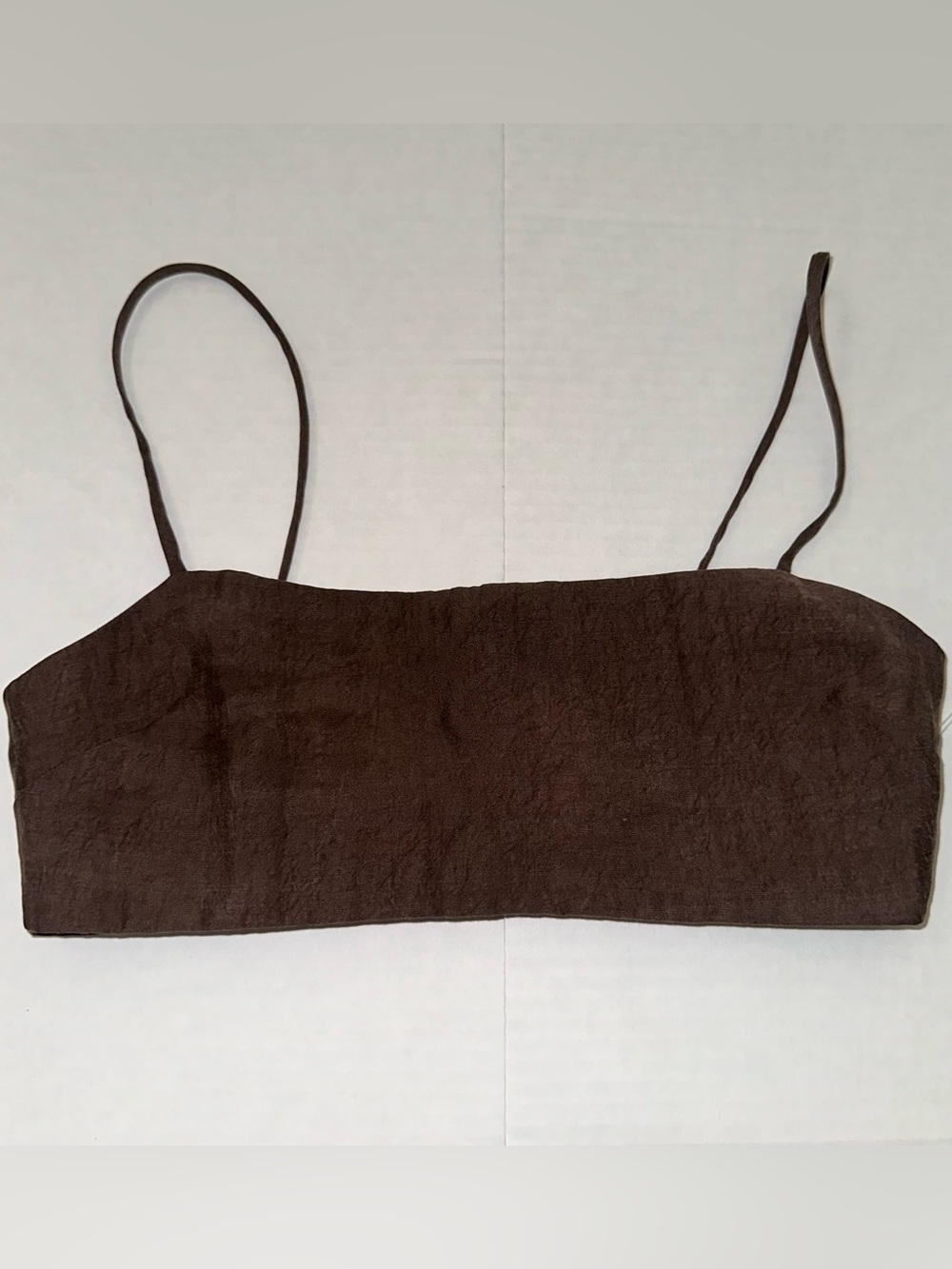 Zara Everyday Brown Spaghetti-Strap Camisole